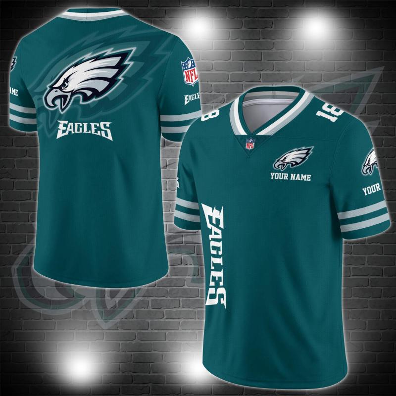 Personalized Philadelphia Eagles V-neck Football Jersey