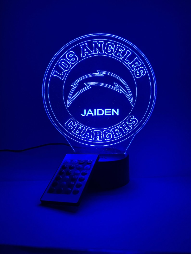 Los Angeles Chargers 3D Lamp with Remote