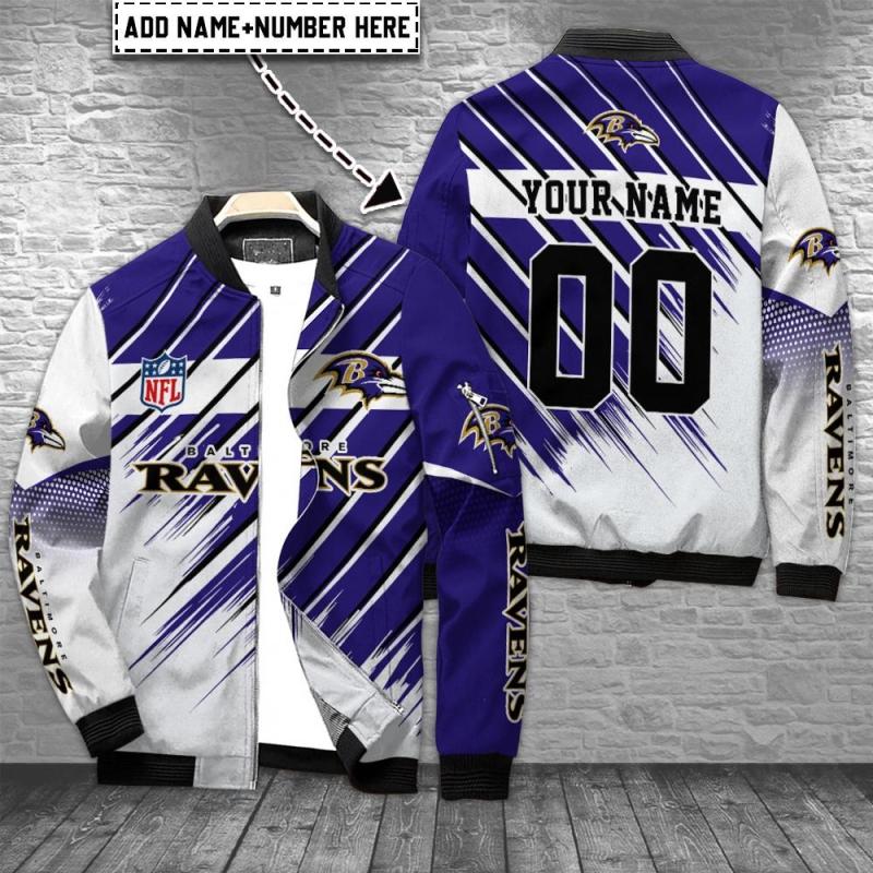 Baltimore Ravens Personalized Bomber Jacket