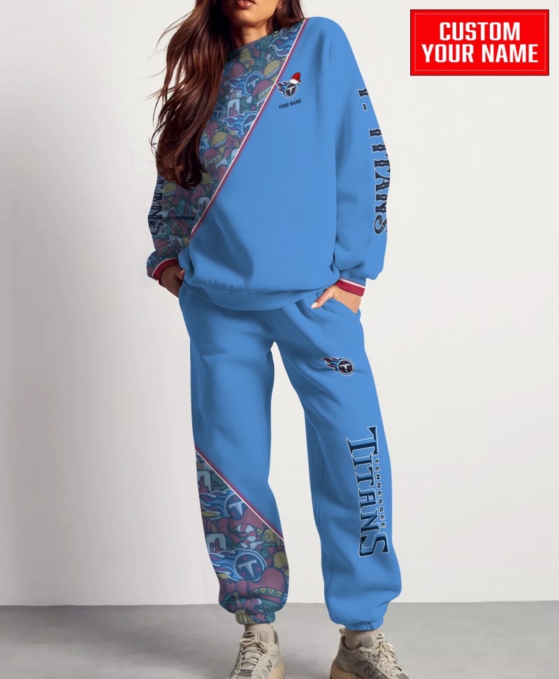 Tennessee Titans Christmas Pattern Sweatshirt and Sweatpants
