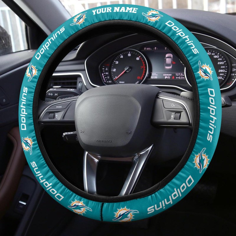 Miami Dolphins Steering Wheel Cover