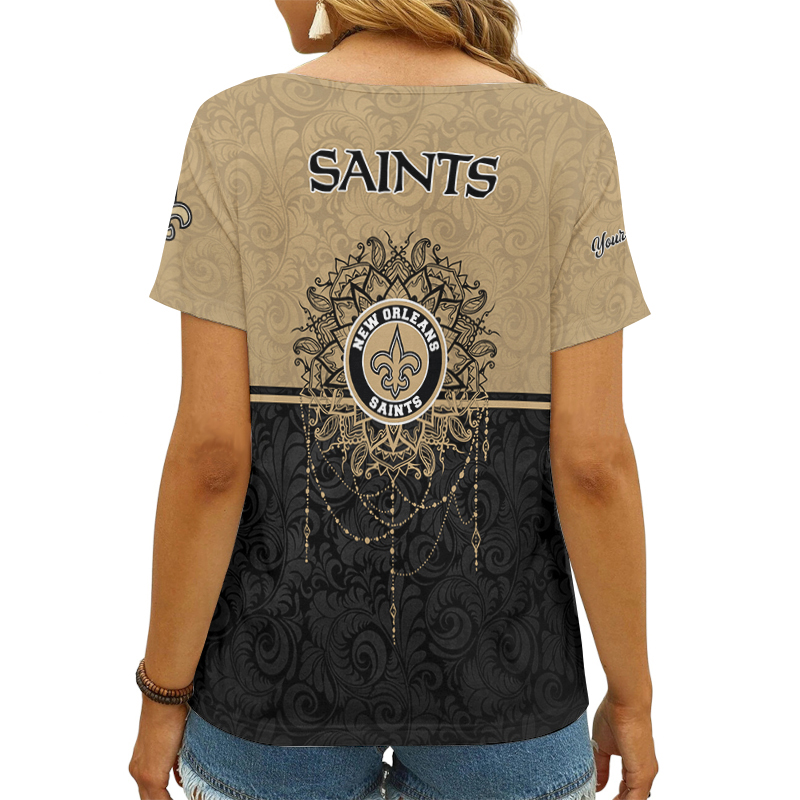 New Orleans Saints V-neck T-shirt Image 3