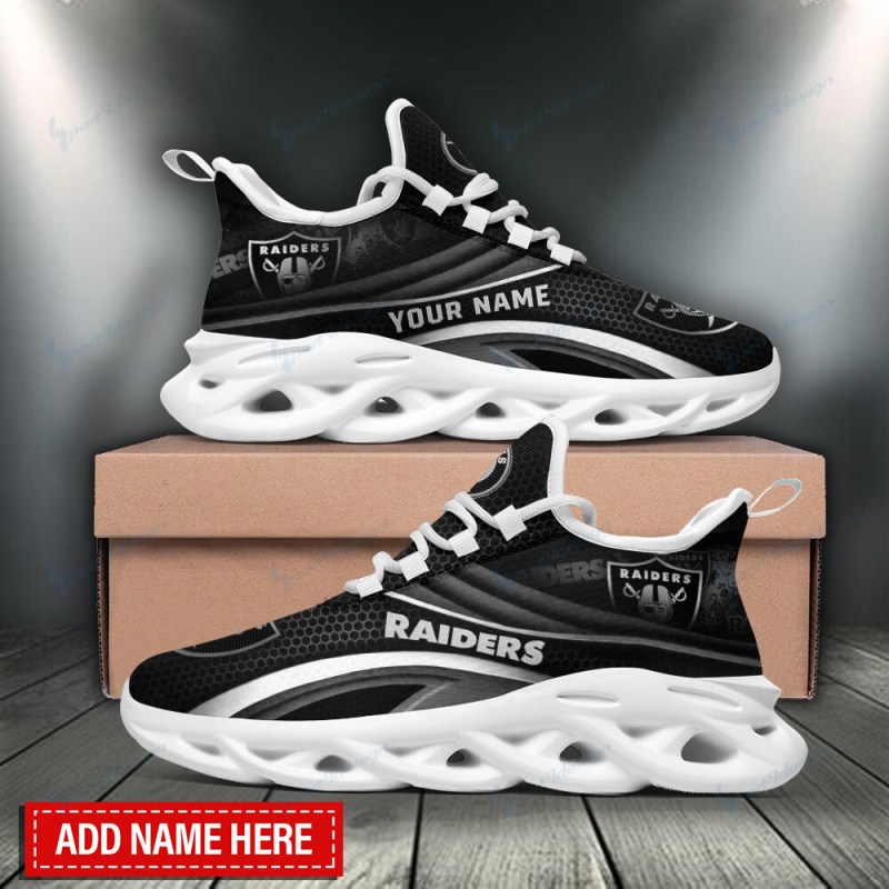 Las Vegas Raiders Personalized Yezy Running Sneakers