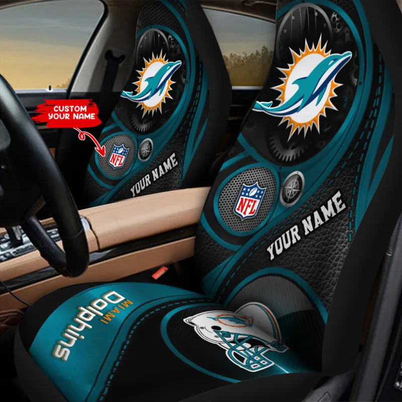 Miami Dolphins Personalized Car Seat Covers