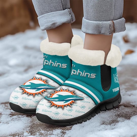 Miami Dolphins Comfy Winter Snow Boots
