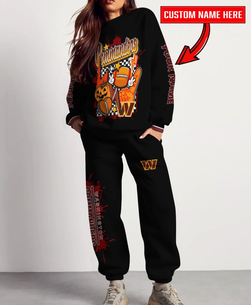Washington Commanders Halloween Collection Sweatshirt and Sweatpants Set