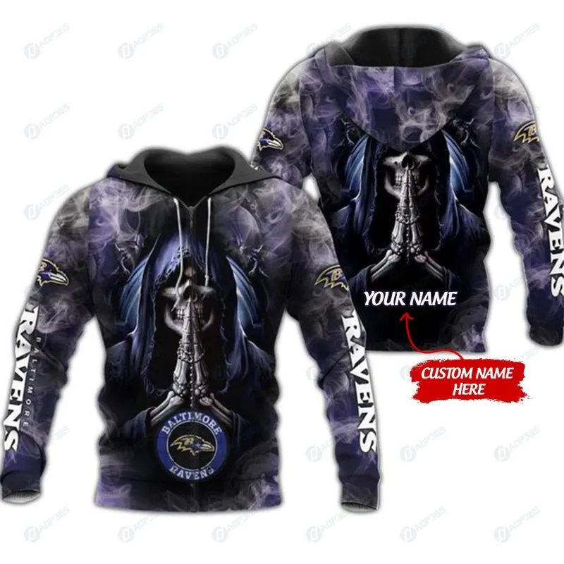 Baltimore Ravens Personalized All Over Print Sweater