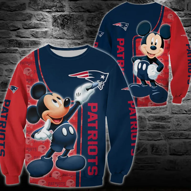 New England Patriots Mickey All Over Printed Sweater