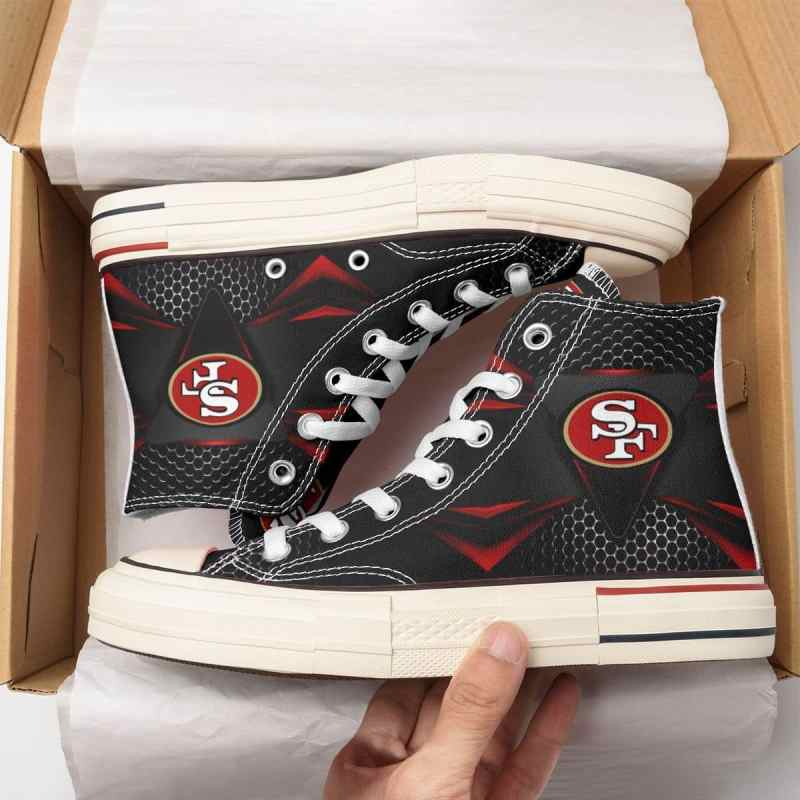 San Francisco 49ers High Top Canvas Shoes