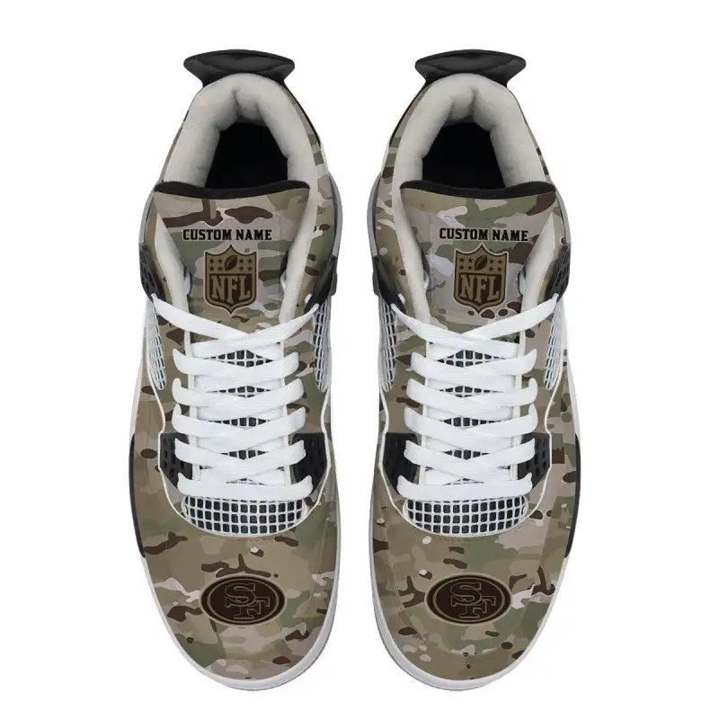 Personalized AJ4 Sneaker San Francisco 49ers