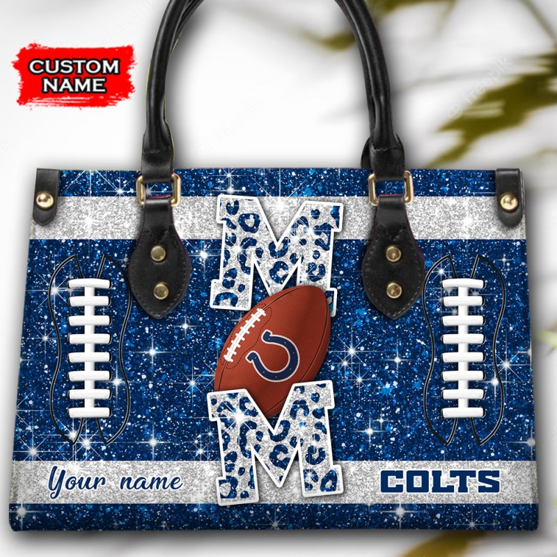 Indianapolis Colts Personalized Leather Hand Bag Image 3