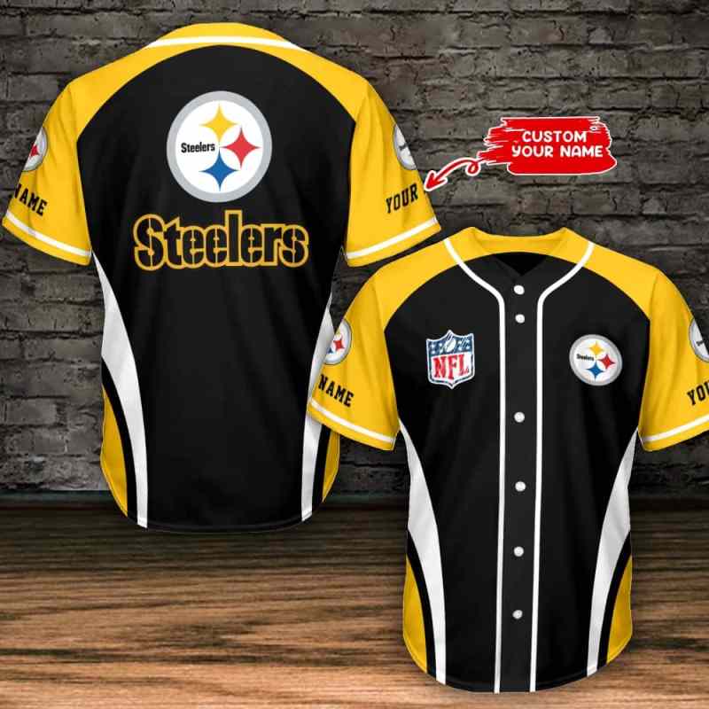 Pittsburgh Steelers Personalized Baseball Jersey
