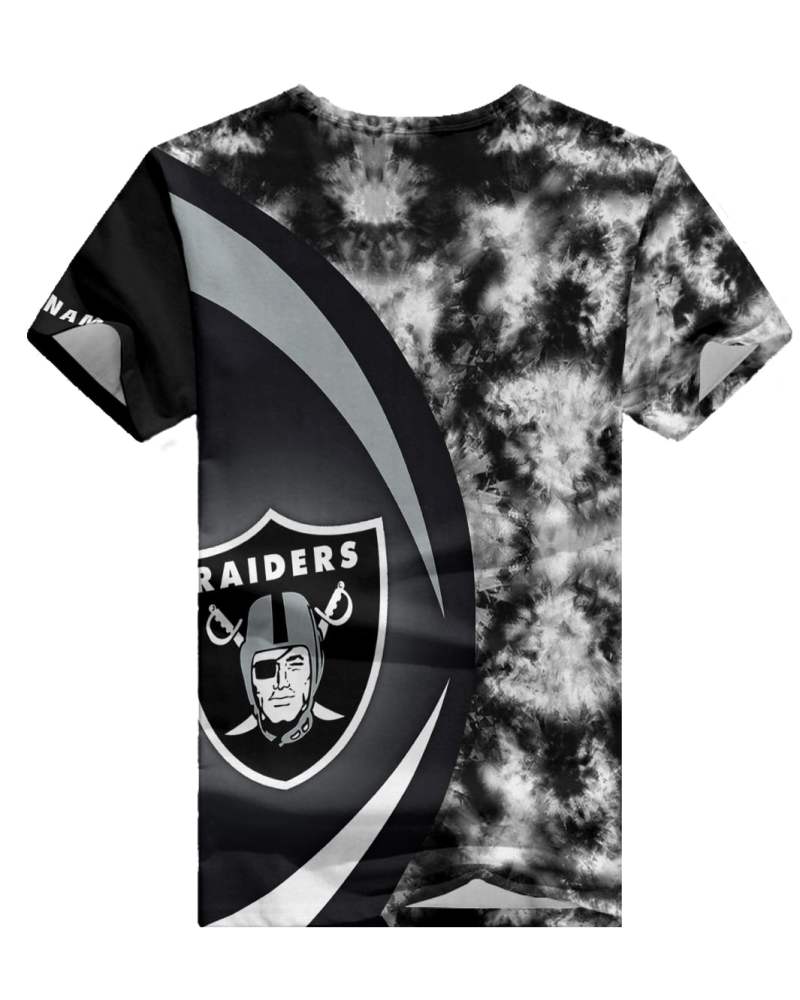 Las Vegas Raiders V-neck T-shirt Back View