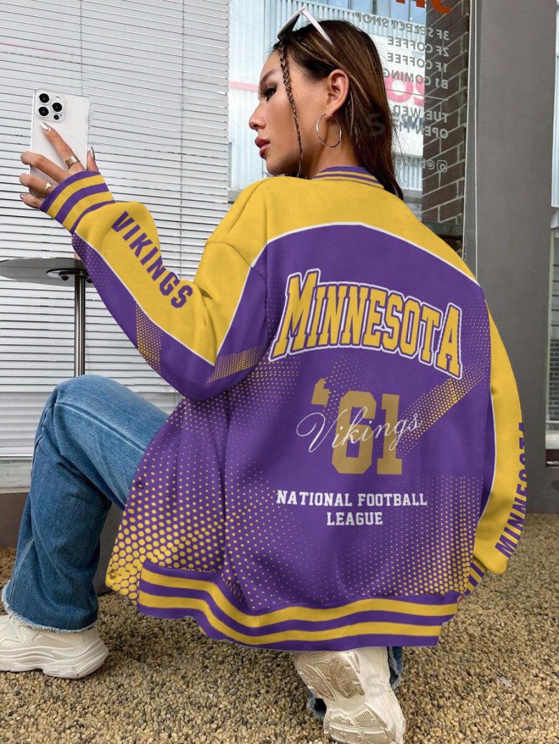 Minnesota Vikings Varsity Jacket - Detail View
