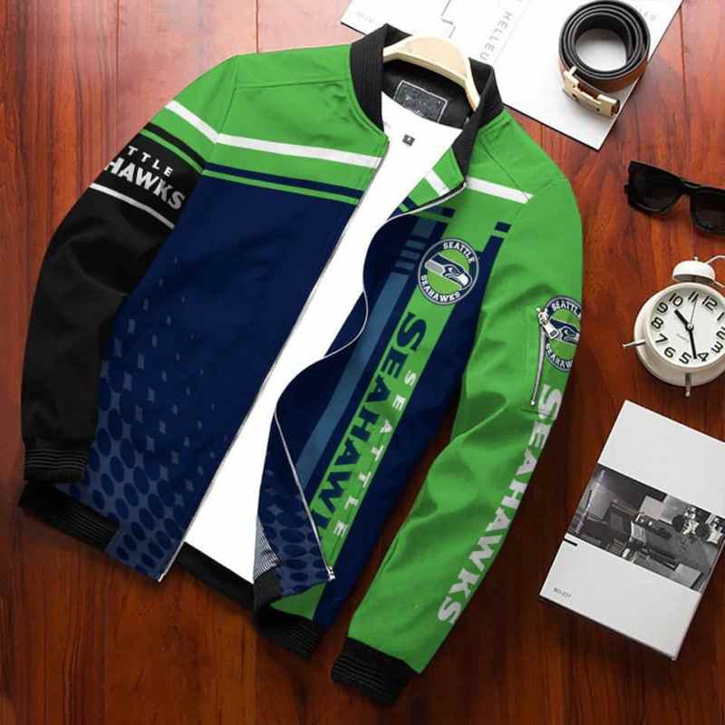 Seattle Seahawks Bomber Jacket - Front View