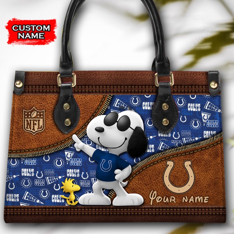 Indianapolis Colts Personalized Leather Hand Bag - Image 2