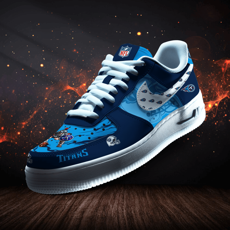 Tennessee Titans AF1-1 Logo Pattern Sneakers
