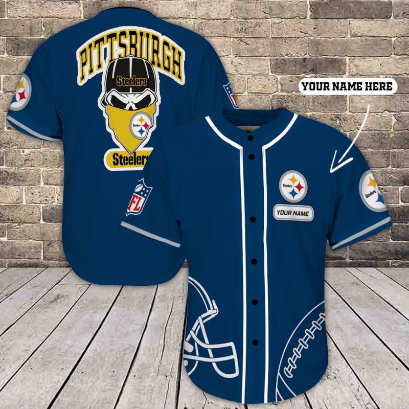 Pittsburgh Steelers Baseball Jersey Side