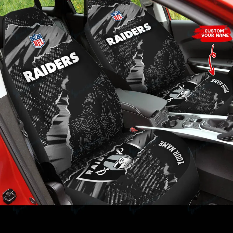 Las Vegas Raiders Personalized Car Seat Covers
