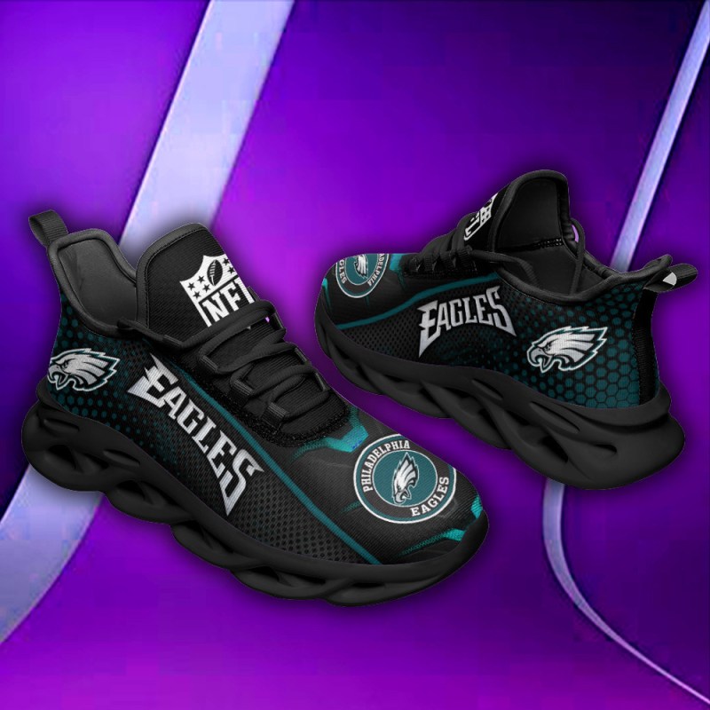 Philadelphia Eagles Yezy Running Sneakers Side View