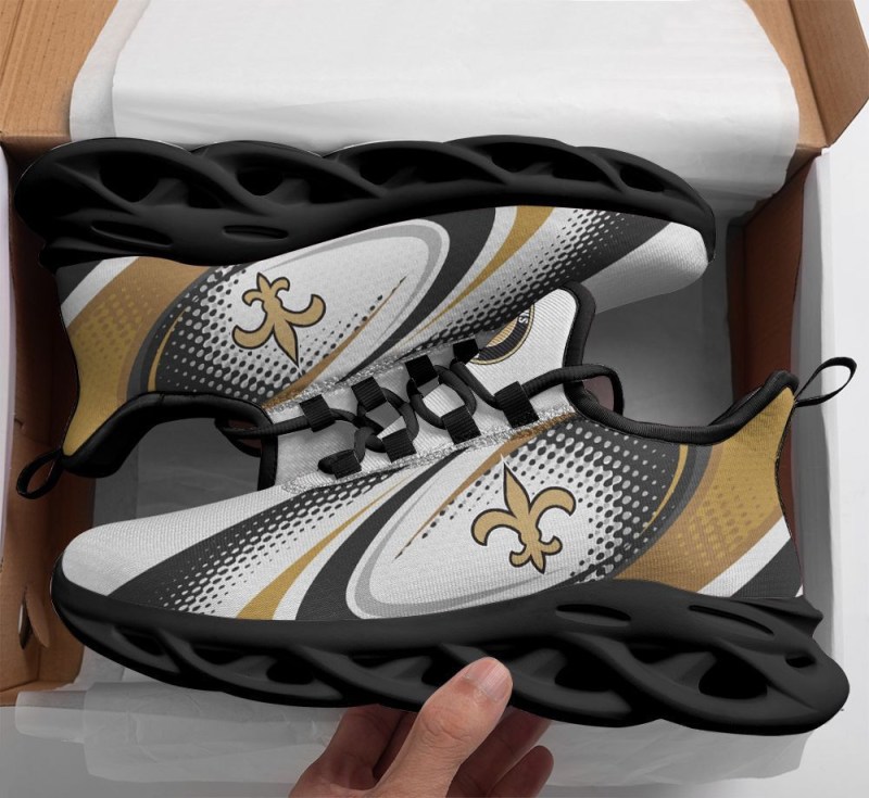 New Orleans Saints Yezy Running Sneakers Back View