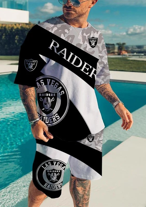 Las Vegas Raiders T-Shirt and Shorts