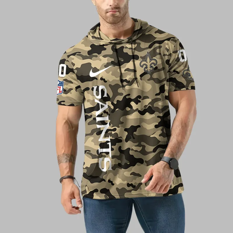 New Orleans Saints Camo Hoodie Front