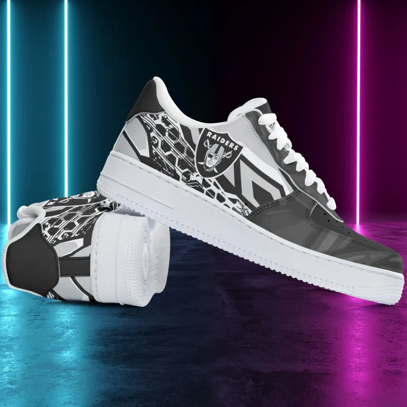 Las Vegas Raiders AF1 Shoes 339 Back View