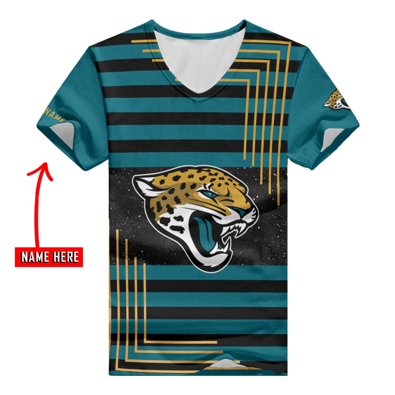Jacksonville Jaguars V-neck T-shirt Image 2