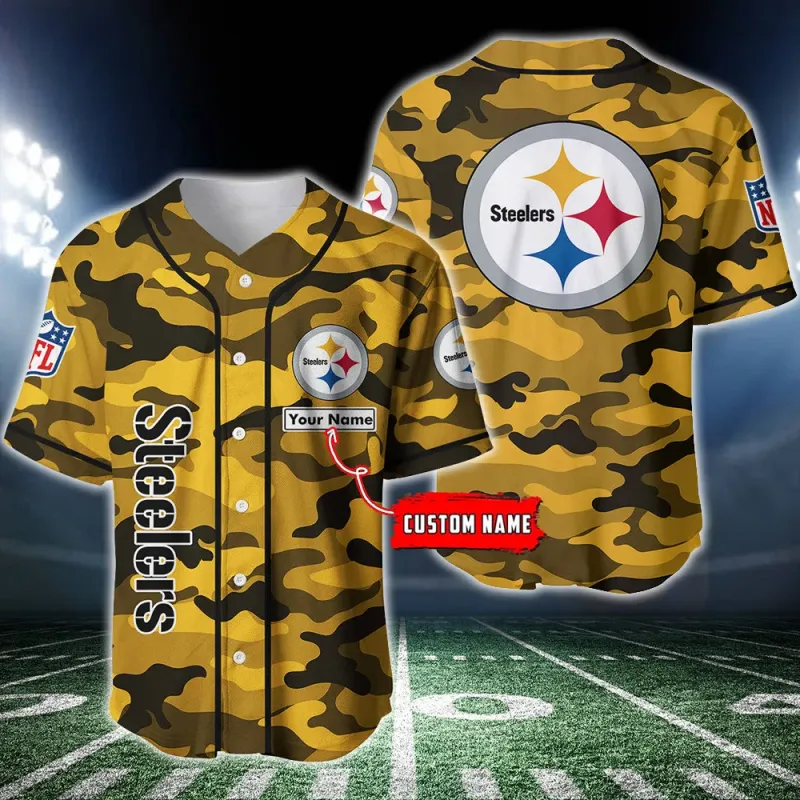 Pittsburgh Steelers Personalized Baseball Jersey