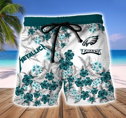 Philadelphia Eagles Hawaii Shirt and Shorts Back View