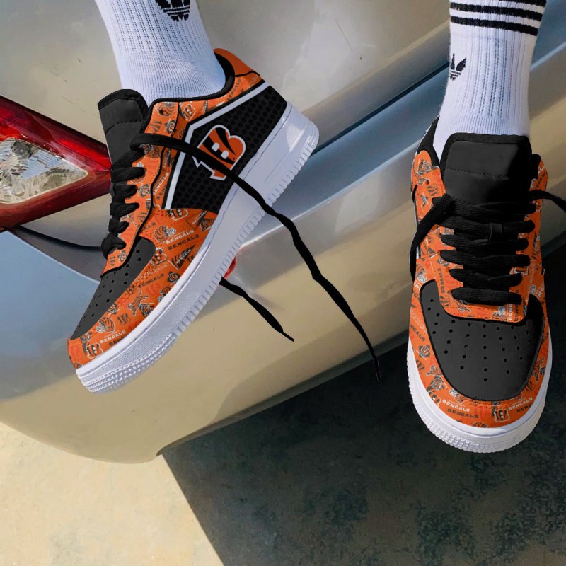 Cincinnati Bengals AF1 Shoes Top View