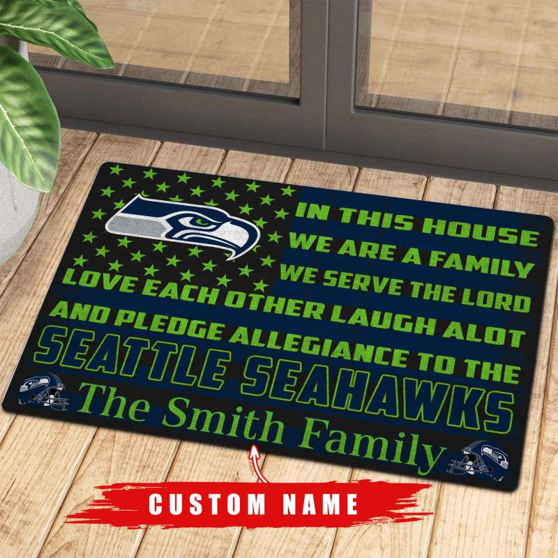 Seattle Seahawks Personalized Doormat