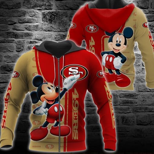 San Francisco 49ers Mickey All Over Printed Sweater