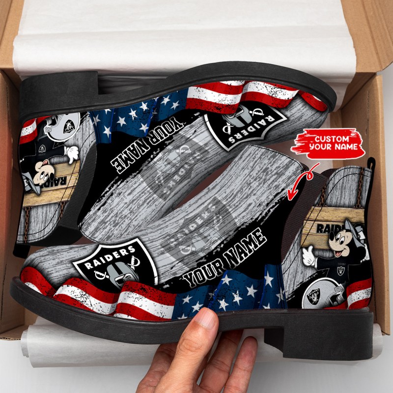 Las Vegas Raiders Personalized Comfort & Fashion Short Boots
