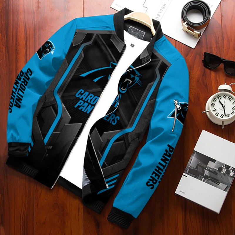 Carolina Panthers Bomber Jacket Front