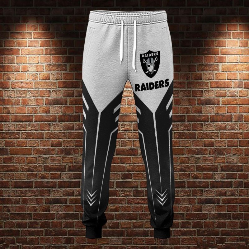 Side view of Las Vegas Raiders Hoodie and Joggers