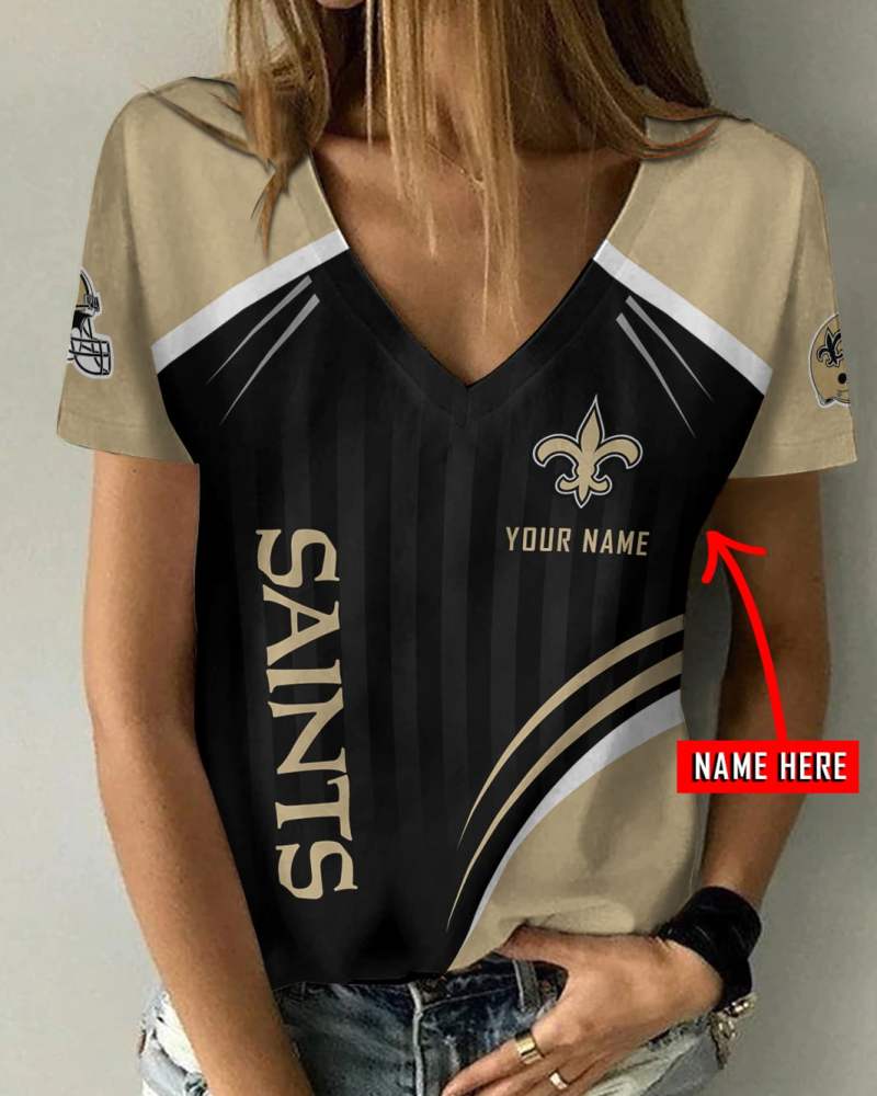 New Orleans Saints V-neck T-shirt