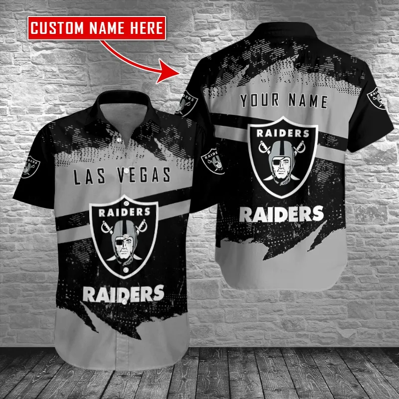 Las Vegas Raiders Personalized Button Shirt