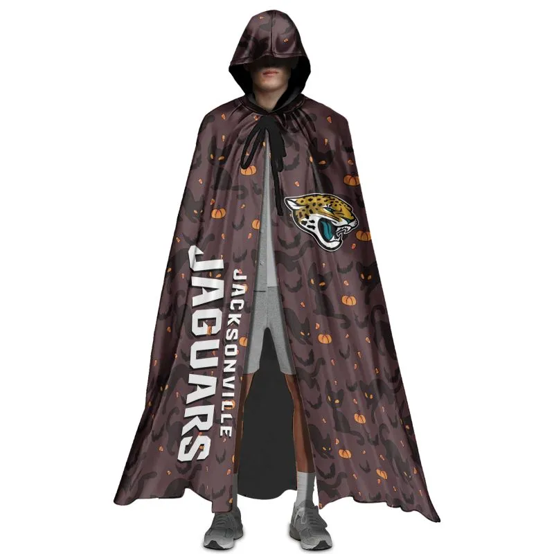 Jacksonville Jaguars Black Cat Pattern Halloween Cloak