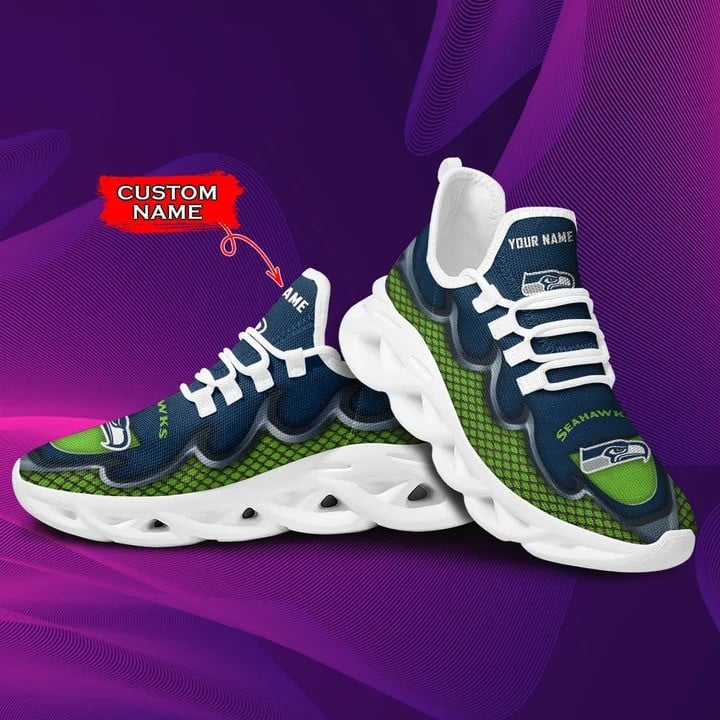 Seattle Seahawks Personalized Yezy Running Sneakers 2