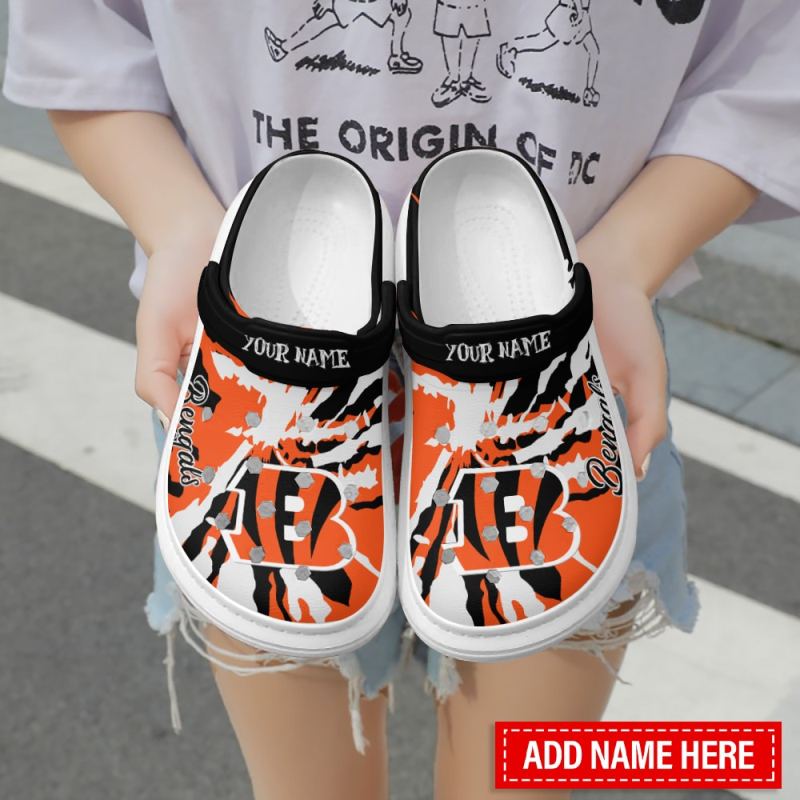 Cincinnati Bengals Personalized Clog Side View