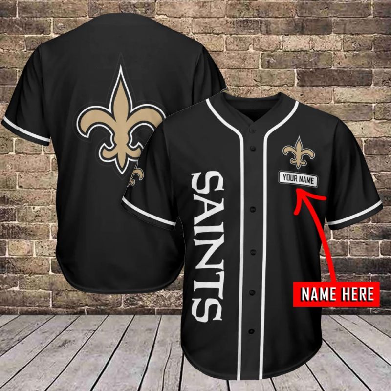 New Orleans Saints Personalized Baseball Jersey