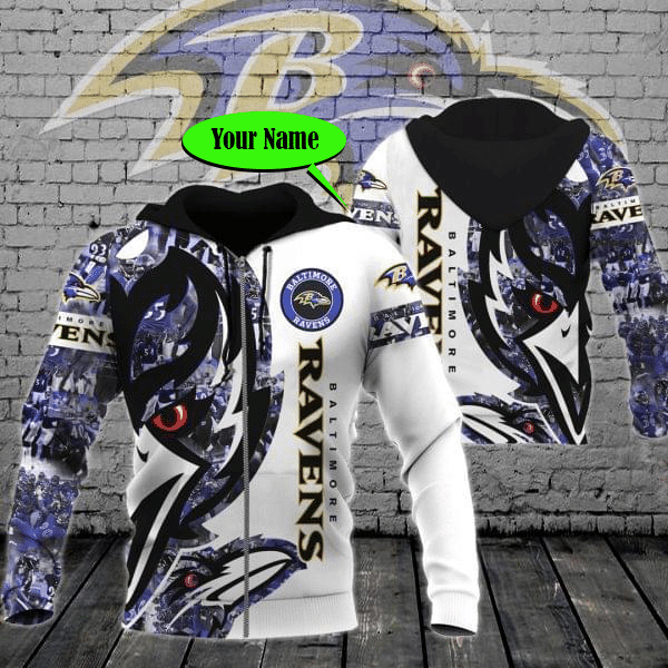 Baltimore Ravens Personalized All Over Printed Ugly Christmas Sweater