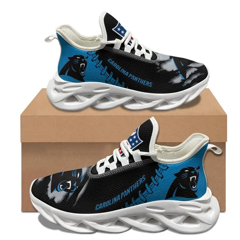Side View of Carolina Panthers Sneakers