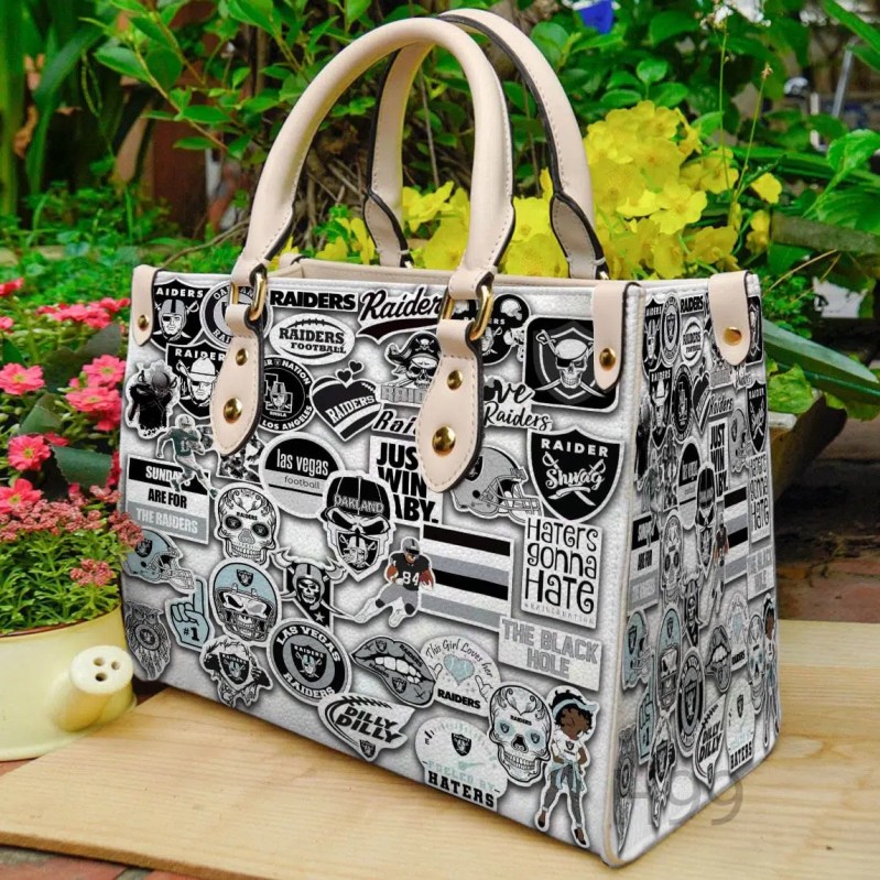 Las Vegas Raiders Leather Hand Bag