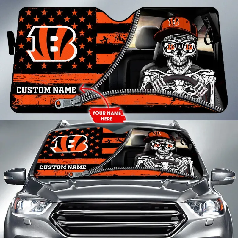 Cincinnati Bengals Personalized Auto Sun Shade