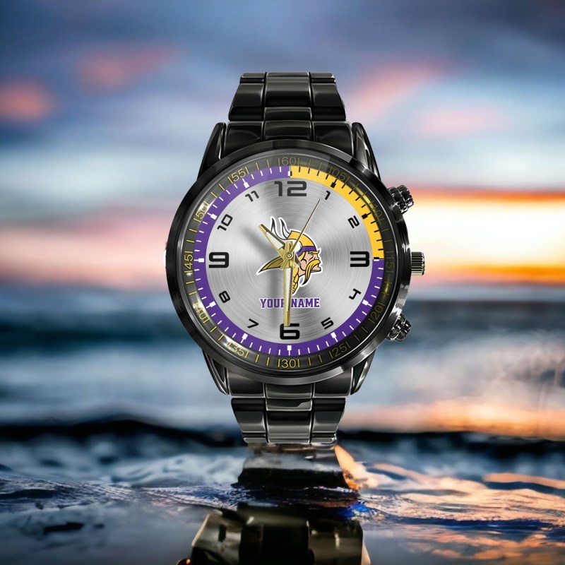 Minnesota Vikings Black Fashion Watch