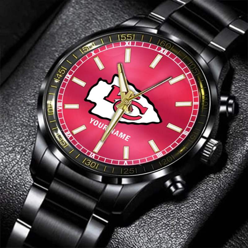 Kansas City Chiefs Black Fashion Watch