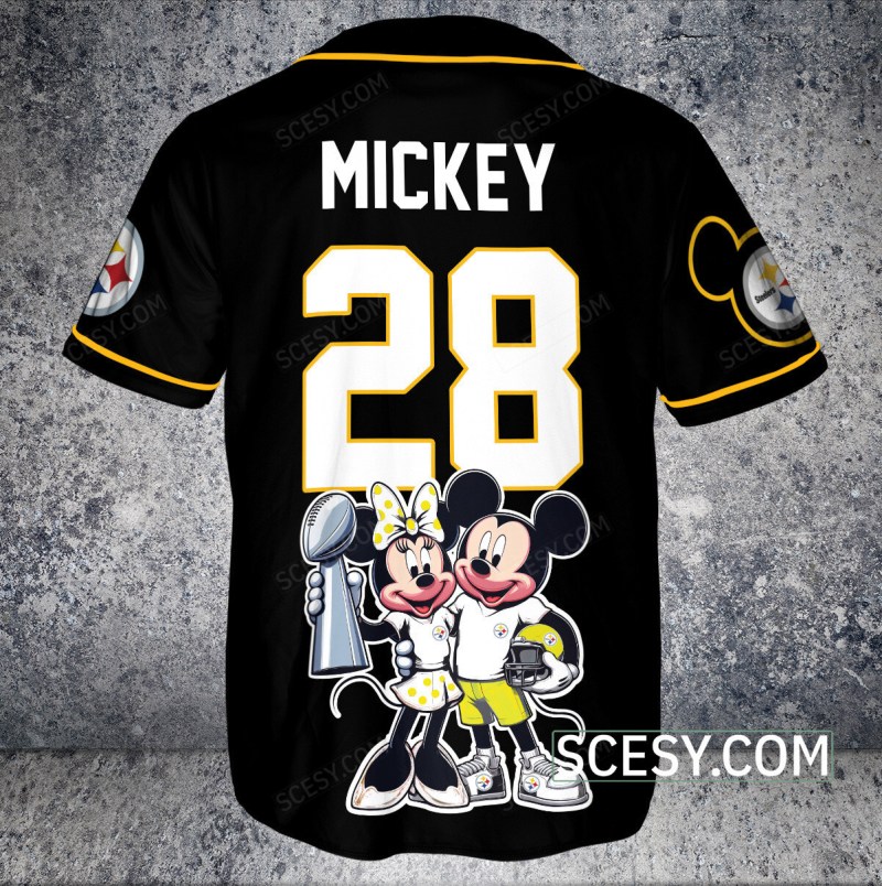 Pittsburgh Steelers Baseball Jersey - Detailed View